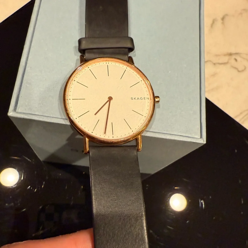 Skagen Signatur SKW6430, Black and Gold with White Face